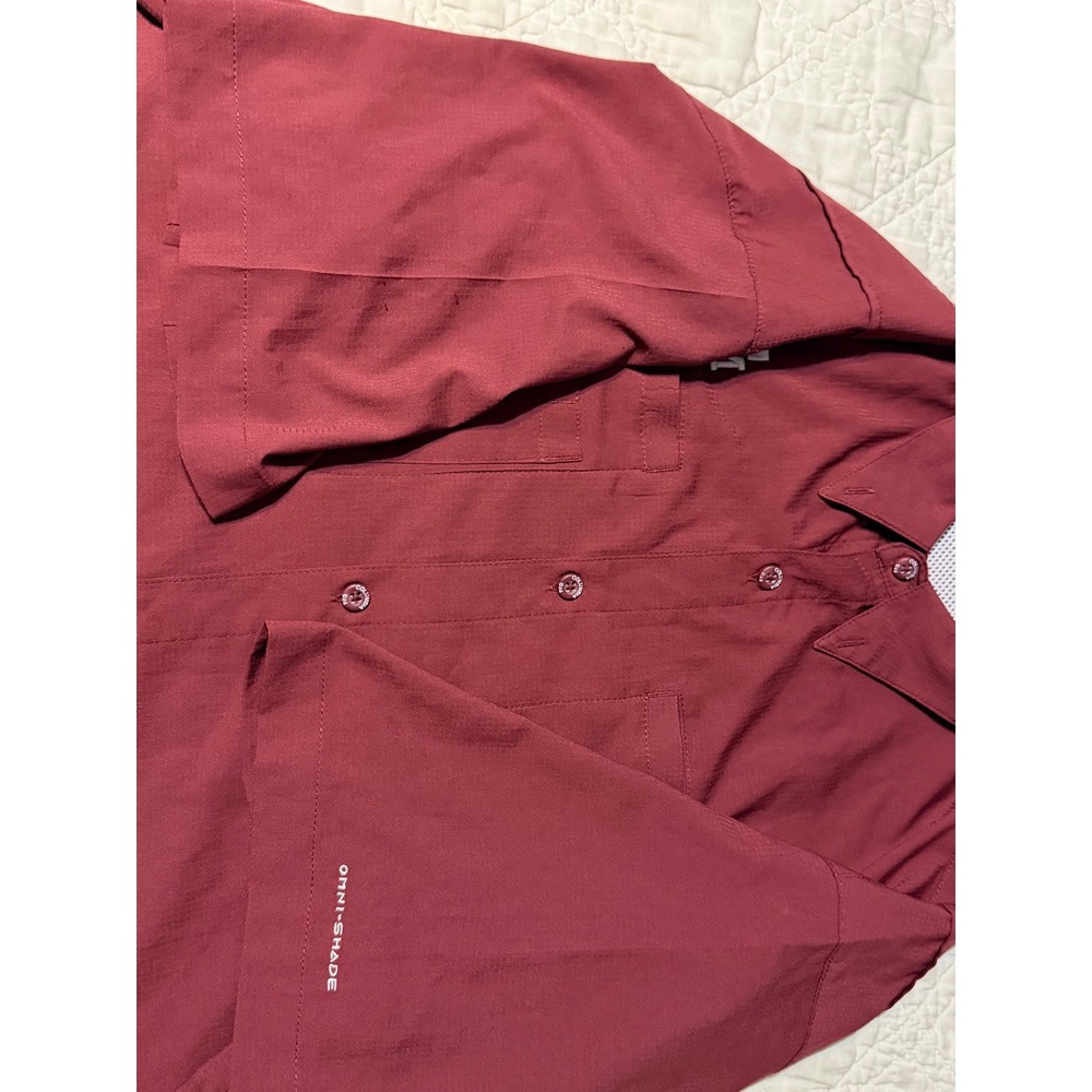 Columbia PFG Texas A&M Aggies Tamiami Fishing Shirt Mens XL Maroon Short Sleeve - Picture 5 of 11